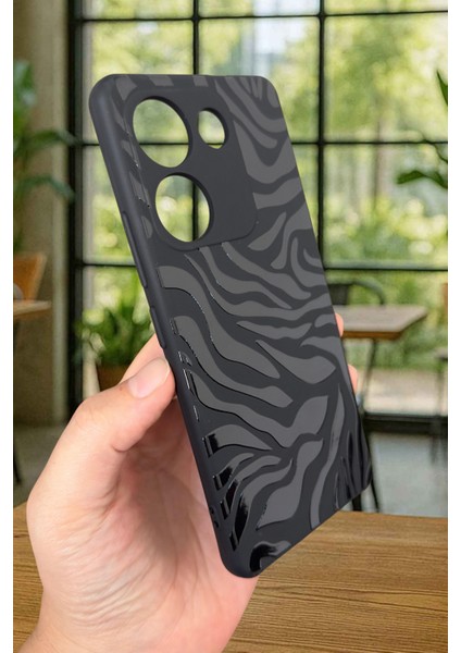 Tecno Camon 20 Pro Uyumlu Zebra Desenli Silikon Darbe Emici Klasik Korumalı Rubber Kılıf modelleri