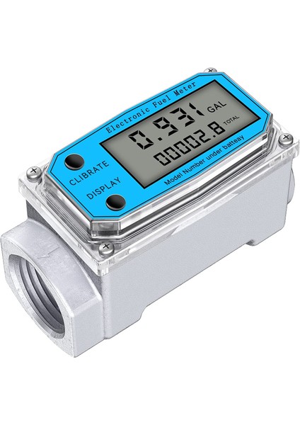 Dijital Türbin Su Akışı Ölçer Npt Sayacı ve Fnpt Iplik Gaz Yağı Yakıt Flowmeteter (1 Inç) ile Dijital LCD Ekran (Yurt Dışından)