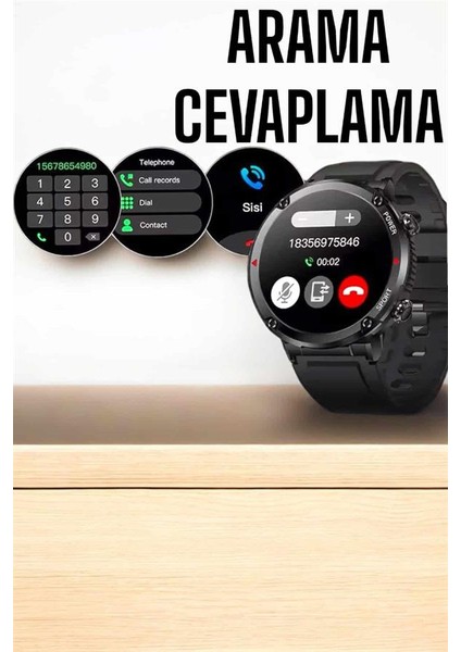 Akıllı Saat Yeni Nesil Bluetooth Bağlantılı Uyku ve Sağlık Takibi Nfc ve Gps - N856J618-M548