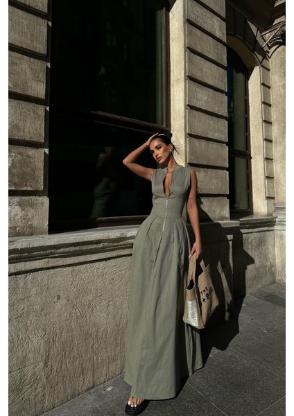 Fermuarlı Bele Oturan Geniş Çan Etek Pinterest Tasarım Trend Elbise modelleri