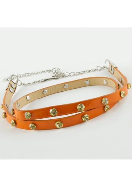 Klasik Deri Taşlı Kemer