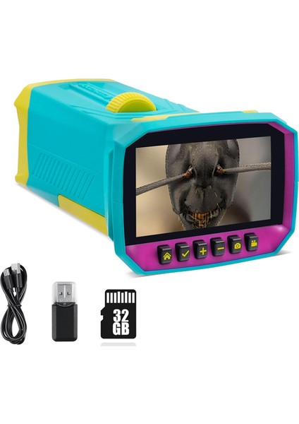 Dijital Mikroskop Kamerası 3.0inch IPS Ekran 800X Büyütme Video Kayıt Mikroskobu Çocuklar Için 32GB Kartlı (Yurt Dışından) fiyatları