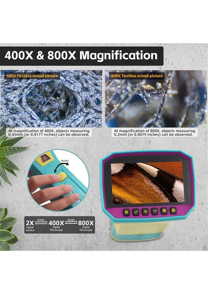 Dijital Mikroskop Kamerası 3.0inch IPS Ekran 800X Büyütme Video Kayıt Mikroskobu Çocuklar Için 32GB Kartlı (Yurt Dışından) indirimleri