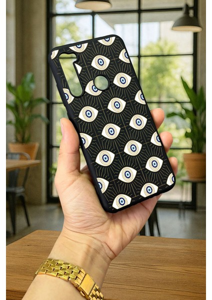 Xiaomi Redmi Note 8 Evıl Eye Desenli Silikon Darbe Emici Klasik Korumalı Rubber Kılıf modelleri