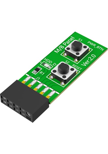 Masaüstü Pc Anakart Için 2x5 Pin Sıfırlama/güç Açma/kapama Anahtar Kartı Adaptörü (Yurt Dışından)