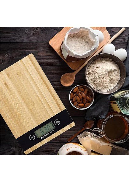 Bambu Mutfak Ölçekleri, LCD Ekran, 5 Kg&#39;a Kadar Dijital Ölçekler, Mutfak Ölçekleri Pişirme, Yemek Pişirme ve Ev Tasarımı (Yurt Dışından) fırsatları