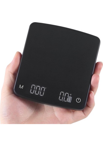 Espresso Için Zamanlayıcı ile Kahve Ölçeği, 0.1 G, Su Geçirmez, Şarj Edilebilir, Otomatik Zamanlayıcı, Tare Işlevi ile (Yurt Dışından) modelleri