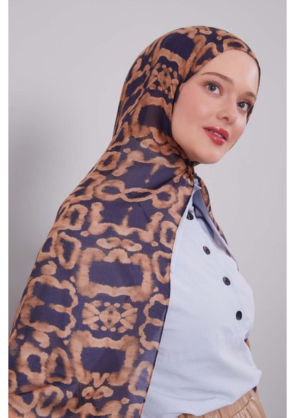 Morcivert Leopar Desen Vivian Şal