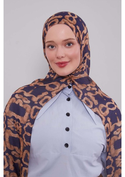 Morcivert Leopar Desen Vivian Şal modelleri