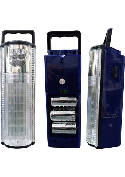 Pilli Büyük Boy Işıldak + 3 Adet Pil