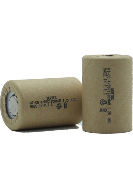 1.2V Ni-Cd 4/5 SC 1500 Mah Kağıt Şarjlı Pil 10C Başsız/Flat Head