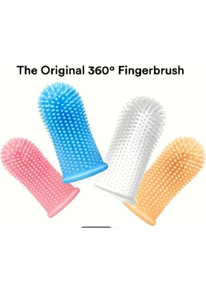 Köpek ve Kedi Parmak Diş Temizleme ve Bakım Fırçası Silikon- Pembe fırsatları