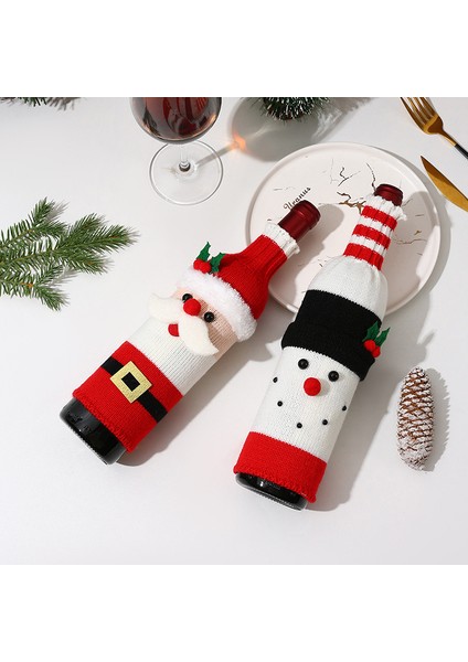 Karikatürli, Örgü, Yaşlı Adam ve Kardan Adam Motifli Noel Dekorasyonu Şarap Şişesi Kılıfı (Yurt Dışından) indirimleri