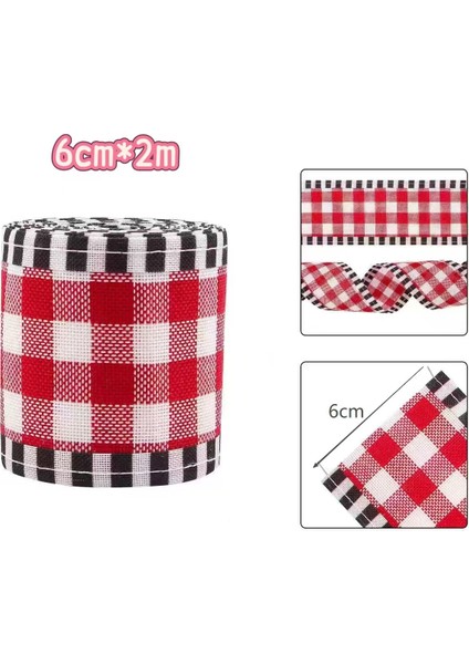 Noel Baskılı Şerit Kamyon Kar Tanecikli Noel Ağacı Dıy Çelenk Şerit (Yurt Dışından)