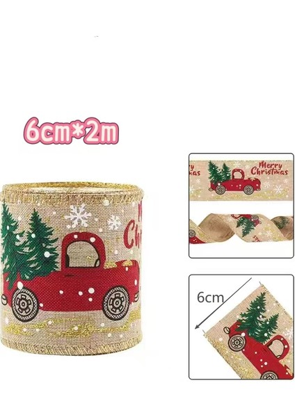 Noel Baskılı Şeritli Kamyon Dıy Çelenk Döngüsü Noel Süslemesi (Yurt Dışından) fırsatları