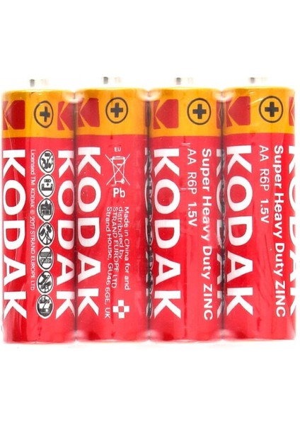 Kodak AA Pil Super Heavy Duty Çinko Karbon Kalem Pil 60 adet