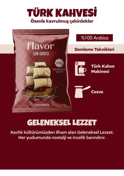 Flavor Türk Kahvesi Geleneksel Lezzet 100G fiyatları