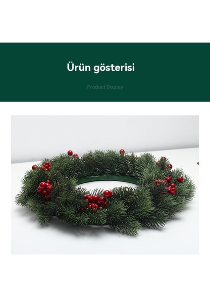 Noel Çelenk Süsü Duvar Asması Simüle Sarmaşık Çam Iğnesi Yeşil Bitki Çiçek (Yurt Dışından) modelleri