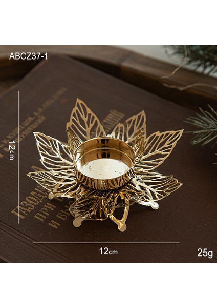 Noel Için Altın Renkli Demir Şamdan Masa Üstü Dekorasyonu (Yurt Dışından) modelleri