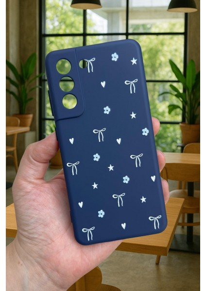 Samsung Galaxy S21 Fe- Mini Fiyonk Desenli Silikon Darbe Emici Klasik Korumalı Rubber Kılıf