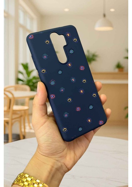 Xiaomi Redmi Note 8 Pro Mini Evıl Eye Desenli Silikon Darbe Emici Klasik Korumalı Rubber Kılıf modelleri