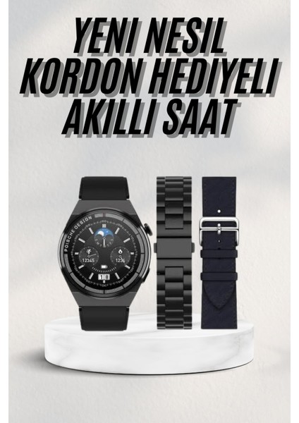 En Çok Tercih Edilen Akıllı Saat Amoled Ekran Nabız Sensörü Gps Uyumlu Adımsa - M288R847-K76