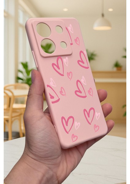 Xiaomi Redmi Note 13 Pro 5g Pembe Kalp Desenli Silikon Darbe Emici Klasik Korumalı Rubber Kılıf indirimleri
