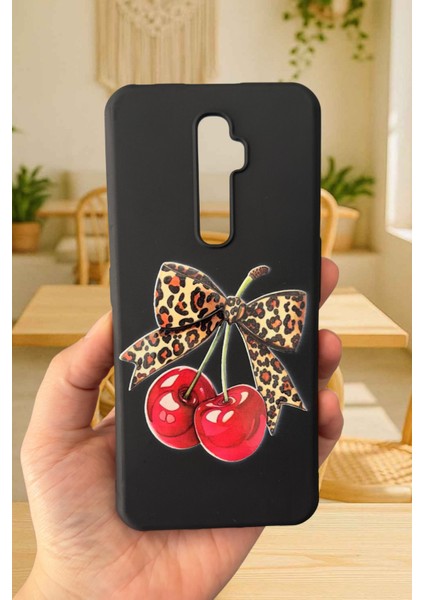 Xiaomi Redmi Note 8 Pro Uyumlu Kiraz Leopar Fiyonk Desenli Silikon Darbe Emici Rubber Kılıf fiyatları