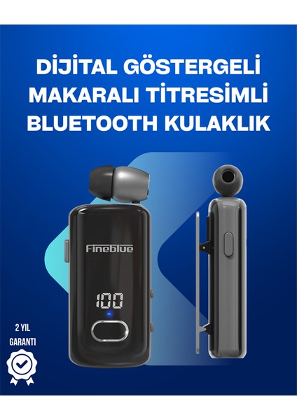 Fineblue F580 – Klipsli Bluetooth Kulaklık Gürültü Engelleyici Uzun Pil Ömür - M200R667-K58
