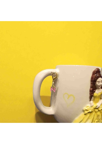 3D Kabartmalı Charm Hediyeli El Yapımı Seramik Prenses Kupa Bardak Hediye Paketi Yapılır modelleri