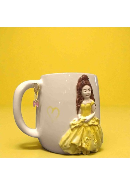 3D Kabartmalı Charm Hediyeli El Yapımı Seramik Prenses Kupa Bardak Hediye Paketi Yapılır indirimleri
