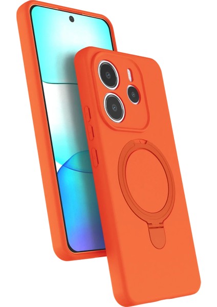 Redmi Note 14 4g Uyumlu Içi Kadife Stand Olabilen Halka Yüzüklü Kılıf