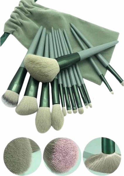 13 Parça Taşınabilir Kılıflı Profesyonel Makyaj Fırça Seti Pudra Allık Fond - T716G640-Z63 indirimleri