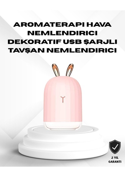 Ultrasonik Hava Nemlendirici 200 ml Aroma Difüzör LED Işıklı Sessiz - M036R080-K50036