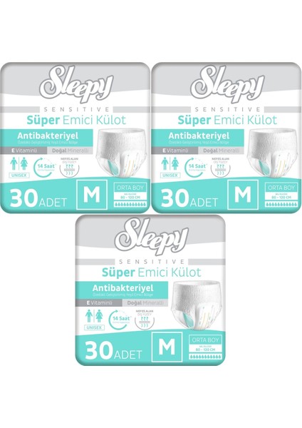 Hasta Bezi Yetişkin Emici Külot M - Orta - Medium 90 Adet (3pk*30)