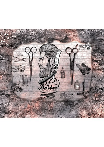 Taş Kuaför Desenli Isı ve Ses Yalıtımlı Sağlıklı Tekstil Duvar Kağıdı fiyatları