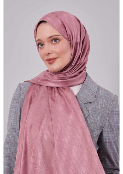 Gül Kurusu Örgü Desen Jakar Şal