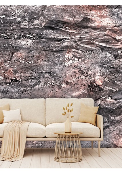 Duvar Kağıdı: 3 Boyutlu Taş Desenli Isı ve Ses Yalıtımlı Sağlıklı Tekstil Duvar Kağıdı