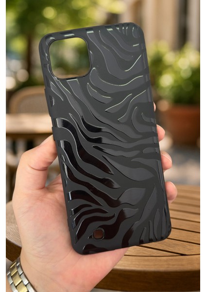 Realme C11 - Zebra Desenli Silikon Darbe Emici Klasik Korumalı Rubber Kılıf