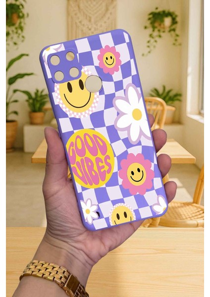 Realme C21Y ve C25Y -Good Vibes Silikon Darbe Emici Klasik Korumalı Rubber Kılıf