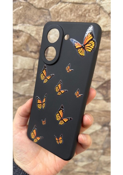 Redmi A5 Uyumlu Turuncu Kelebek Desenli Silikon Darbe Emici Klasik Korumalı Rubber Kılıf fırsatları