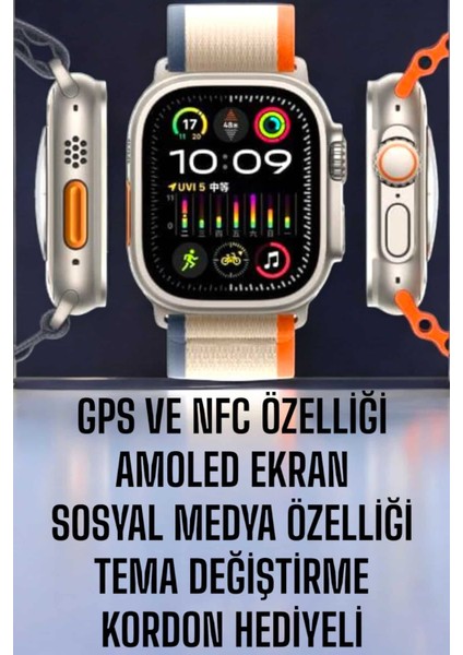 Akıllı Saat Amoled Ekran Nfc Uyumlu Spor Modları Android ve Ios Uyumlu - N817J593-M61817 fiyatları