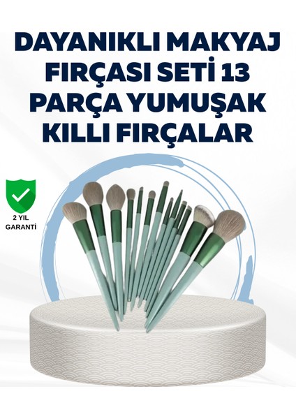 Profesyonel Kullanıma Uygun 13 Parça Makyaj Fırçası Takımı Fiber Kıllı - M068K951-R77068
