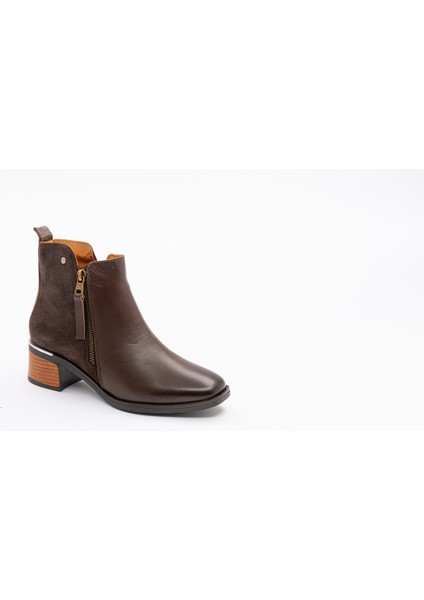 Kadın Fantazi Bot Kahve Deri ve Süet Küçük Toka Detaylı fiyatları