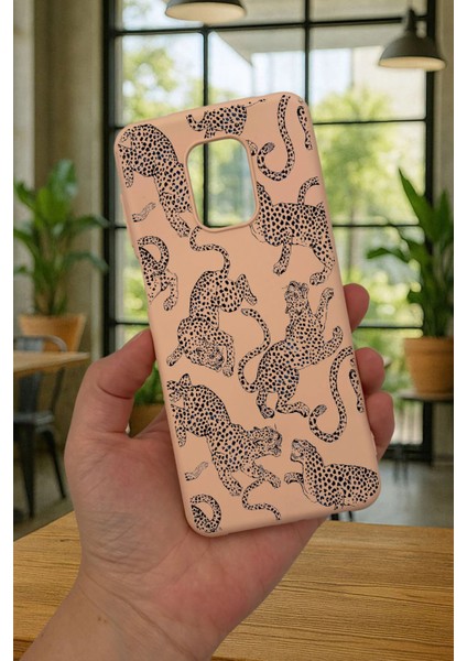 Redmi Note 9 Pro/9s Uyumlu Leopar Desenli Silikon Darbe Emici Klasik Korumalı Rubber Kılıf