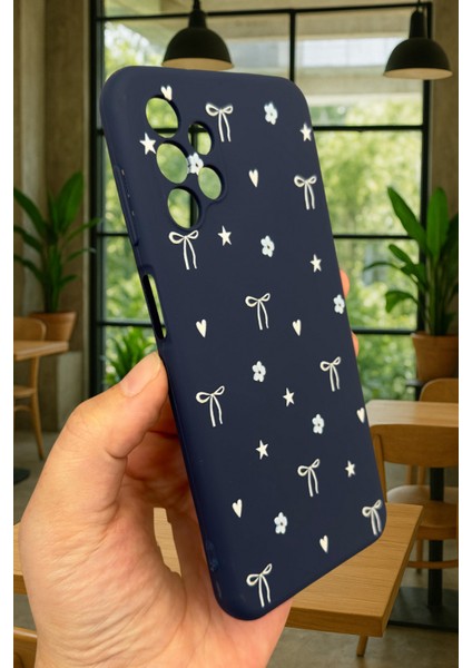 Samsung Galaxy A13 Uyumlu Mini Fiyonk Desenli Silikon Darbe Emici Klasik Korumalı Rubber Kılıf modelleri