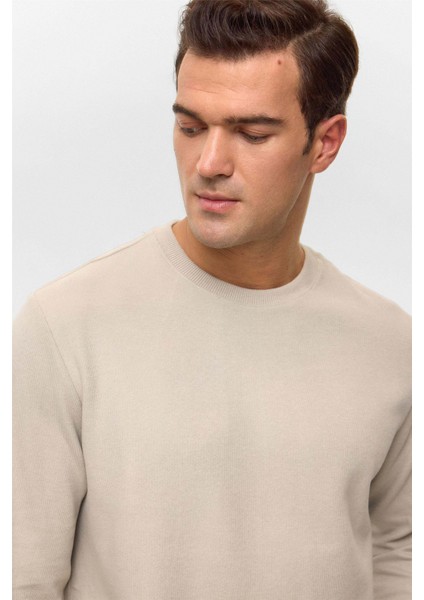 O Yaka Selanik Ekru Erkek Sweatshirt SW2013700013 fiyatları