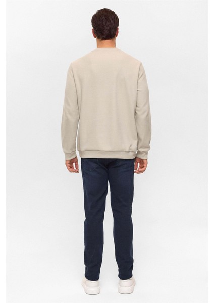 O Yaka Selanik Ekru Erkek Sweatshirt SW2013700013 indirimleri