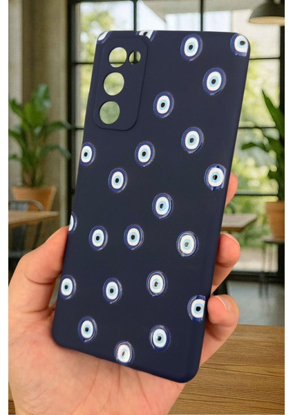 Samsung Galaxy S20 Fe - Nazar Boncuk Desenli Silikon Darbe Emici Klasik Korumalı Rubber Kılıf modelleri