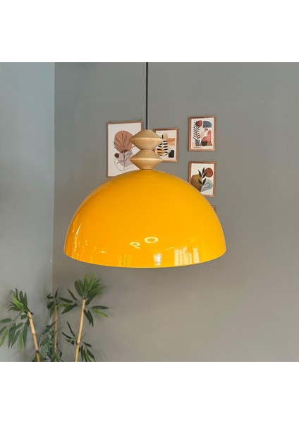 Linate Sarı Q Kafa Başlık Avize Tekli Sarkıt Salon Kuaför Dekoratif Aydınlatma modelleri